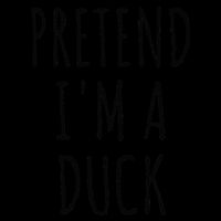 Pretend IM A Duck Funny Lazy Easy Duck Halloween Full-Length Apron With Pockets