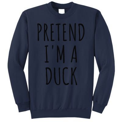 Pretend IM A Duck Funny Lazy Easy Duck Halloween Sweatshirt