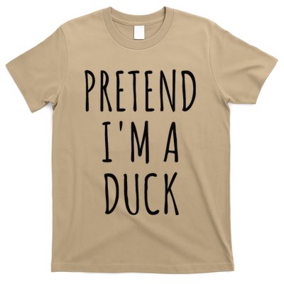 Pretend IM A Duck Funny Lazy Easy Duck Halloween T-Shirt