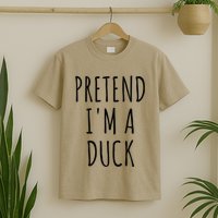 Pretend IM A Duck Funny Lazy Easy Duck Halloween T-Shirt