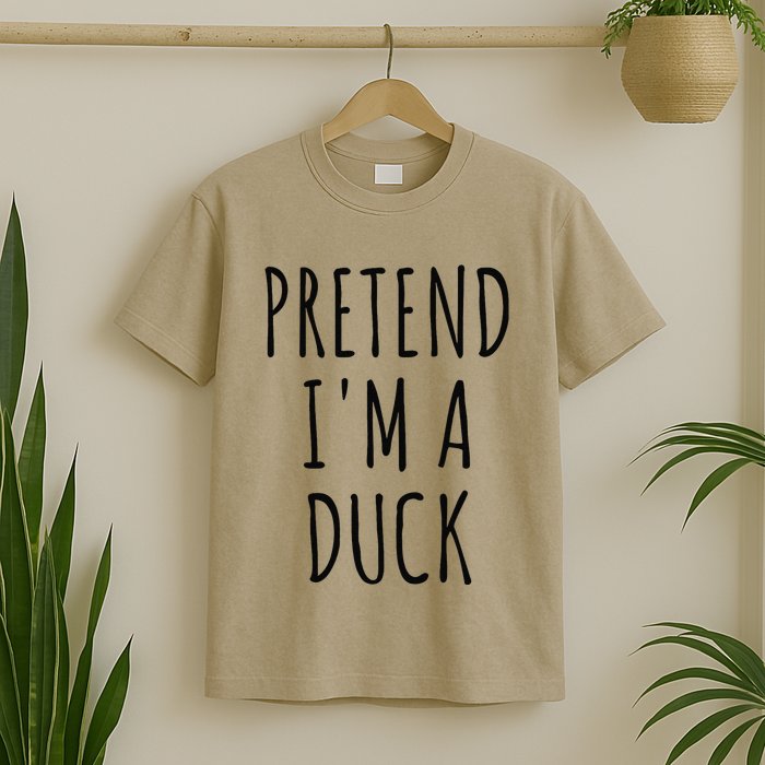 Pretend IM A Duck Funny Lazy Easy Duck Halloween T-Shirt