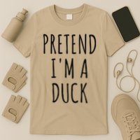 Pretend IM A Duck Funny Lazy Easy Duck Halloween T-Shirt