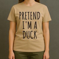 Pretend IM A Duck Funny Lazy Easy Duck Halloween T-Shirt