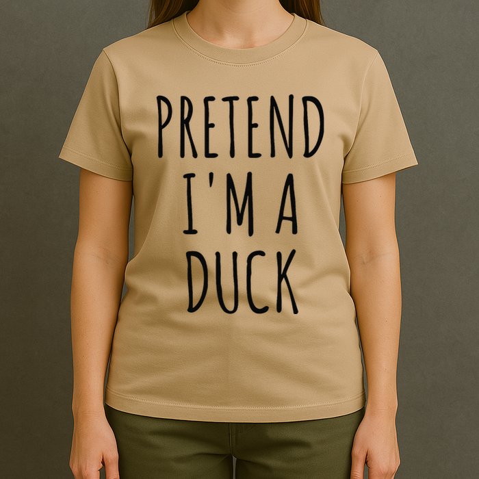 Pretend IM A Duck Funny Lazy Easy Duck Halloween T-Shirt