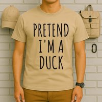Pretend IM A Duck Funny Lazy Easy Duck Halloween T-Shirt