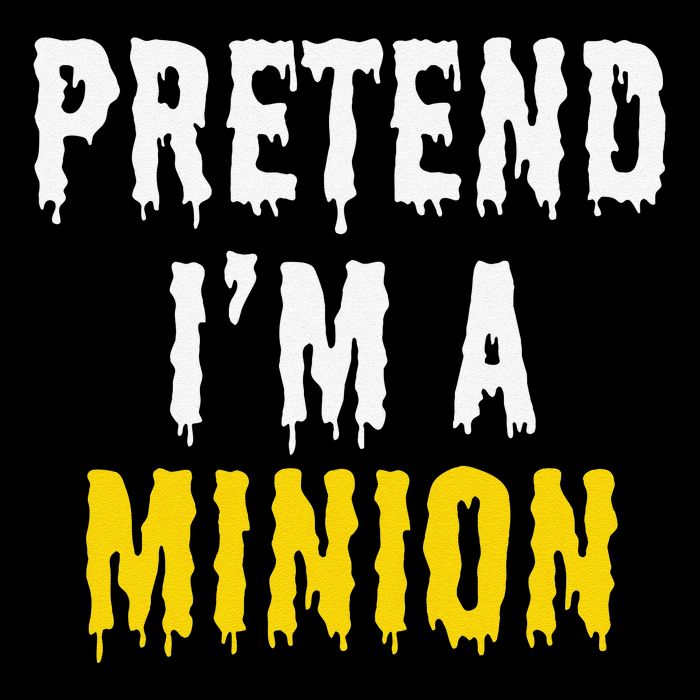 Pretend IM A Minion Halloween Party Funny Lazy Button
