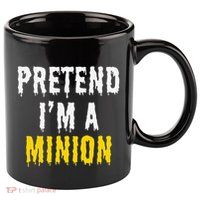Pretend IM A Minion Halloween Party Funny Lazy 11oz C Handle Ceramic Mug