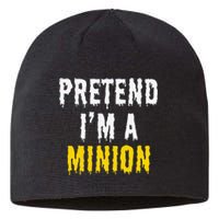 Pretend IM A Minion Halloween Party Funny Lazy Sustainable Beanie