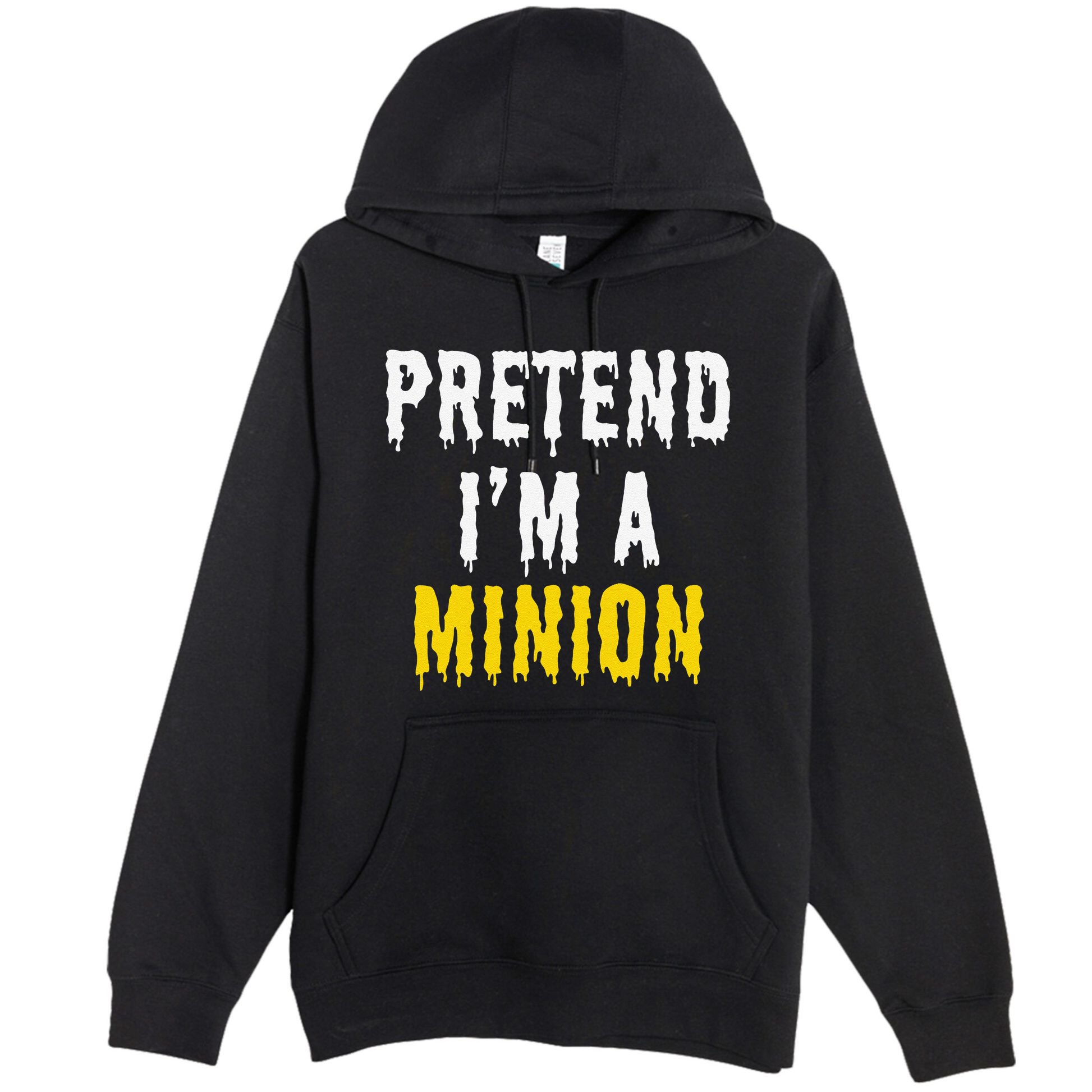 Pretend IM A Minion Halloween Party Funny Lazy Premium Pullover Hoodie