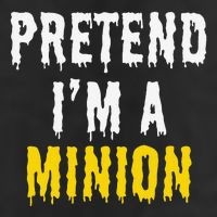 Pretend IM A Minion Halloween Party Funny Lazy Premium Pullover Hoodie