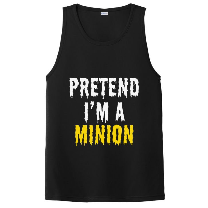 Pretend IM A Minion Halloween Party Funny Lazy PosiCharge Competitor Tank
