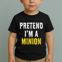 Pretend IM A Minion Halloween Party Funny Lazy Toddler T-Shirt