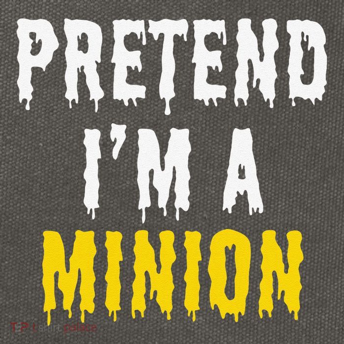 Pretend IM A Minion Halloween Party Funny Lazy Cotton Canvas Backpack