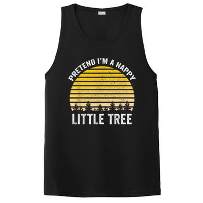 Pretend I'm A Happy Little Tree Easy Lazy Halloween Costume PosiCharge Competitor Tank