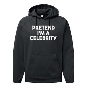 Pretend Im A Celebrity Funny Lazy Halloween Costume Performance Fleece Hoodie