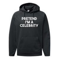 Pretend Im A Celebrity Funny Lazy Halloween Costume Performance Fleece Hoodie