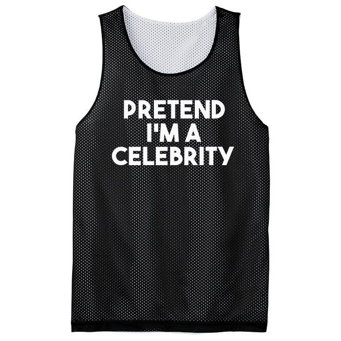 Pretend Im A Celebrity Funny Lazy Halloween Costume Mesh Reversible Basketball Jersey Tank