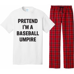 Pretend Im A Baseball Umpire Costume Funny Halloween Party Pajama Set