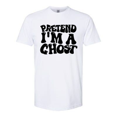 Pretend I Am A Ghost Groovy Halloween Costume Lazy Easy Gift Softstyle® CVC T-Shirt