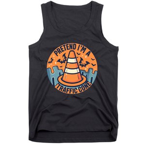 PRETEND IM A TRAFFIC CONE Halloween Costume Tank Top