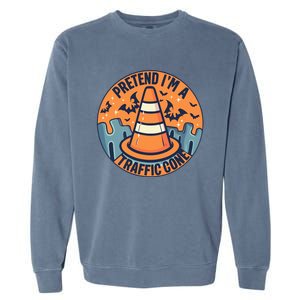 PRETEND IM A TRAFFIC CONE Halloween Costume Garment-Dyed Sweatshirt