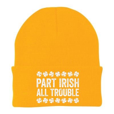 Part Irish All Trouble Funny St Patrick's Day Knit Cap Winter Beanie