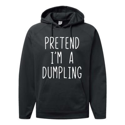 Pretend IM A Dumpling Costume Halloween Lazy Easy Performance Fleece Hoodie