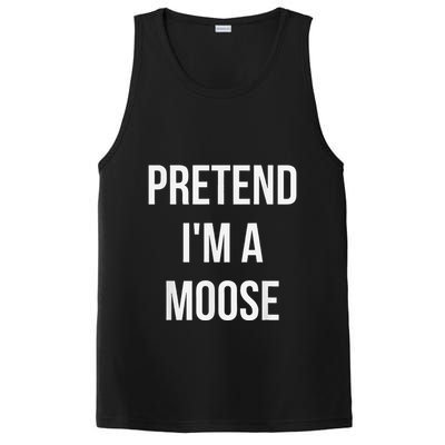 Pretend IM A Moose Adult Costume Halloween Brown PosiCharge Competitor Tank