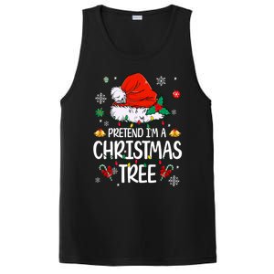 Pretend IM A Christmas Tree Funny Lazy Halloween Costume Great Gift PosiCharge Competitor Tank