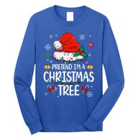 Pretend IM A Christmas Tree Funny Lazy Halloween Costume Great Gift Long Sleeve Shirt