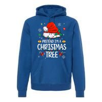 Pretend IM A Christmas Tree Funny Lazy Halloween Costume Great Gift Premium Hoodie