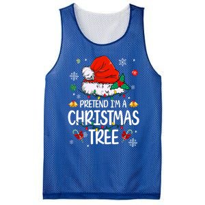 Pretend IM A Christmas Tree Funny Lazy Halloween Costume Great Gift Mesh Reversible Basketball Jersey Tank