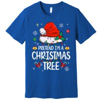 Pretend IM A Christmas Tree Funny Lazy Halloween Costume Great Gift Premium T-Shirt