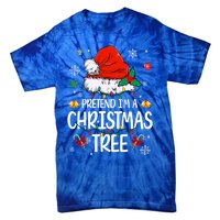 Pretend IM A Christmas Tree Funny Lazy Halloween Costume Great Gift Tie-Dye T-Shirt