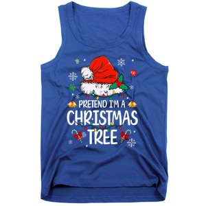 Pretend IM A Christmas Tree Funny Lazy Halloween Costume Great Gift Tank Top