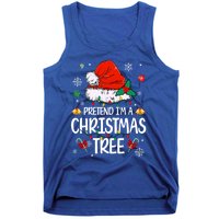 Pretend IM A Christmas Tree Funny Lazy Halloween Costume Great Gift Tank Top