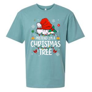 Pretend IM A Christmas Tree Funny Lazy Halloween Costume Great Gift Sueded Cloud Jersey T-Shirt