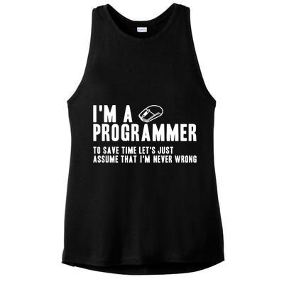 Programmer Is Always Right Software Engineer Programming Gift Ladies PosiCharge Tri-Blend Wicking Tank
