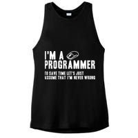 Programmer Is Always Right Software Engineer Programming Gift Ladies PosiCharge Tri-Blend Wicking Tank