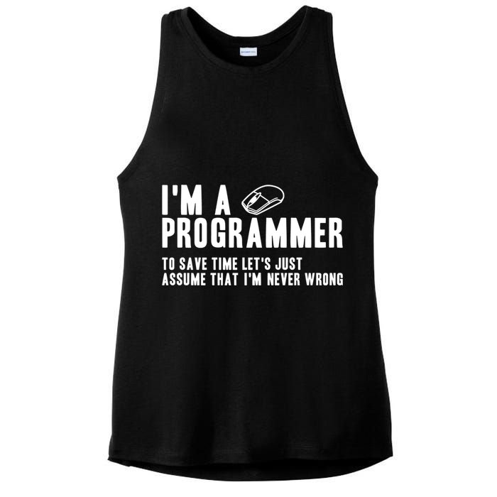 Programmer Is Always Right Software Engineer Programming Gift Ladies PosiCharge Tri-Blend Wicking Tank