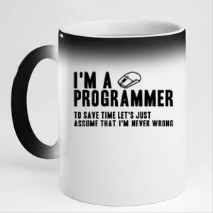 Programmer Is Always Right Software Engineer Programming Gift 11oz Black Color Changing Mug