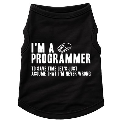 Programmer Is Always Right Software Engineer Programming Gift Doggie Tank