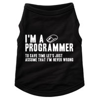 Programmer Is Always Right Software Engineer Programming Gift Doggie Tank