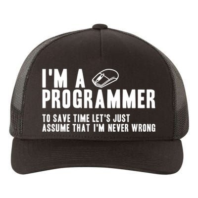 Programmer Is Always Right Software Engineer Programming Gift Yupoong Adult 5-Panel Trucker Hat