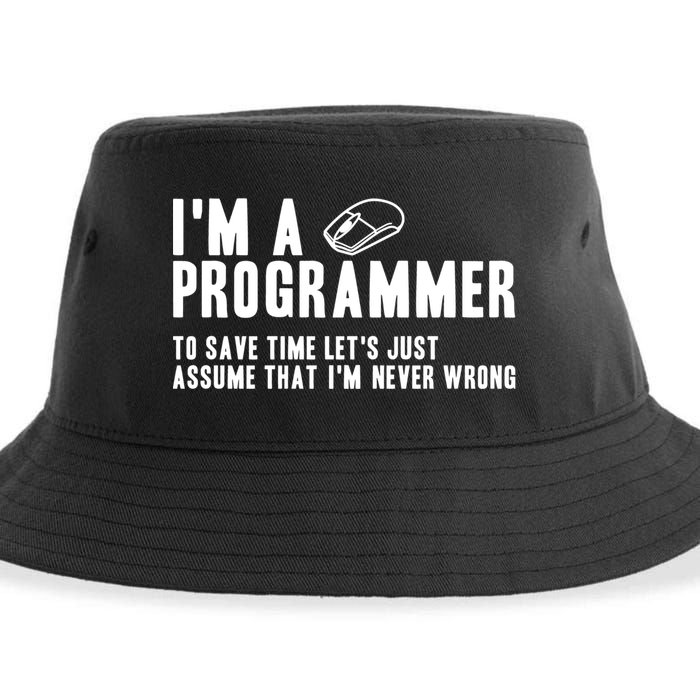 Programmer Is Always Right Software Engineer Programming Gift Sustainable Bucket Hat