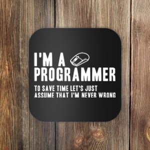 Programmer Is Always Right Software Engineer Programming Gift Coaster