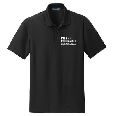 Programmer Is Always Right Software Engineer Programming Gift Dry Zone Grid Polo