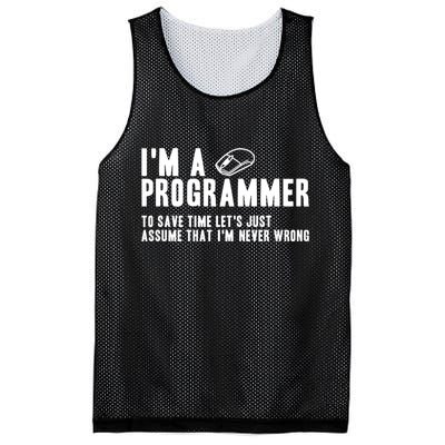 Programmer Is Always Right Software Engineer Programming Gift Mesh Reversible Basketball Jersey Tank