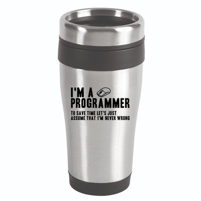 Programmer Is Always Right Software Engineer Programming Gift 16oz Travel Tumbler