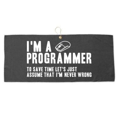 Programmer Is Always Right Software Engineer Programming Gift Large Microfiber Waffle Golf Towel